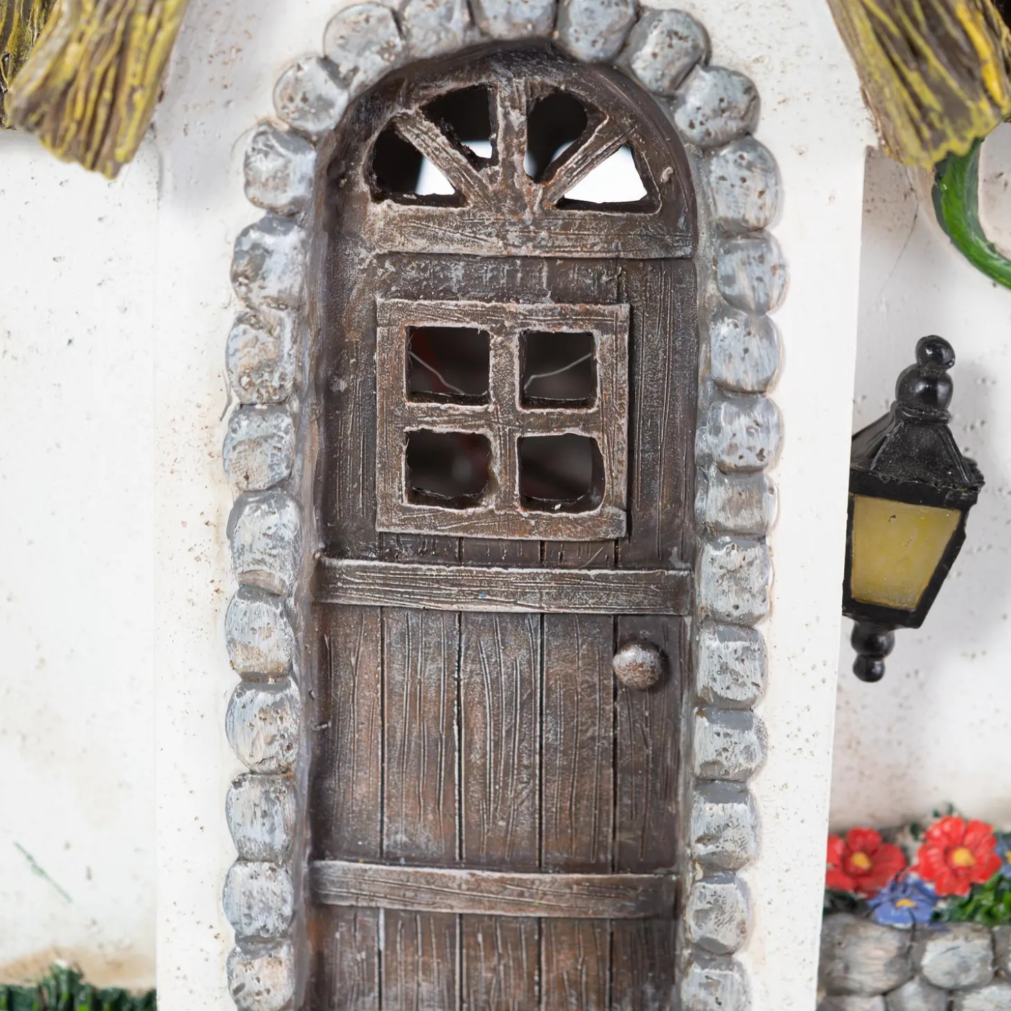 Garden Statues | Solar Accents>Plow & Hearth Miniature Fairy Garden Solar English Stone Cottage