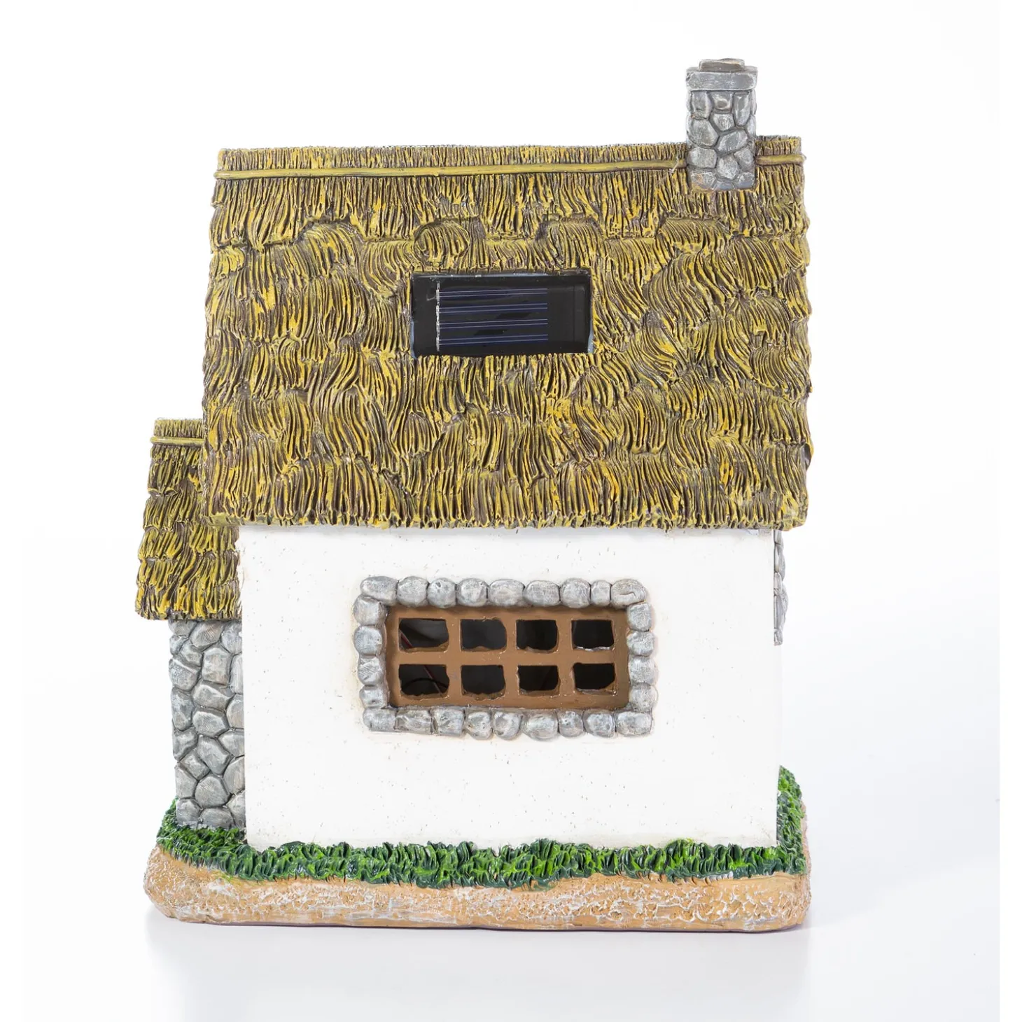 Garden Statues | Solar Accents>Plow & Hearth Miniature Fairy Garden Solar English Stone Cottage
