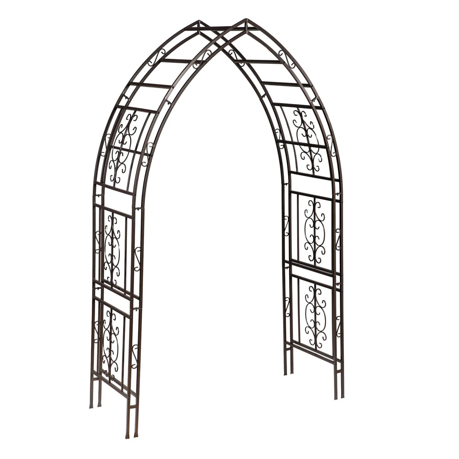 Arbors & Trellises>Plow & Hearth Montebello Metal Triangle Arbor