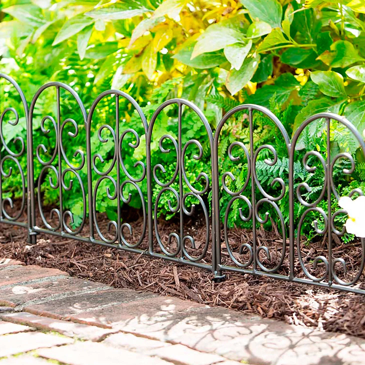 Garden Fencing & Edging>Plow & Hearth Montebello Wrought Iron Garden Edging