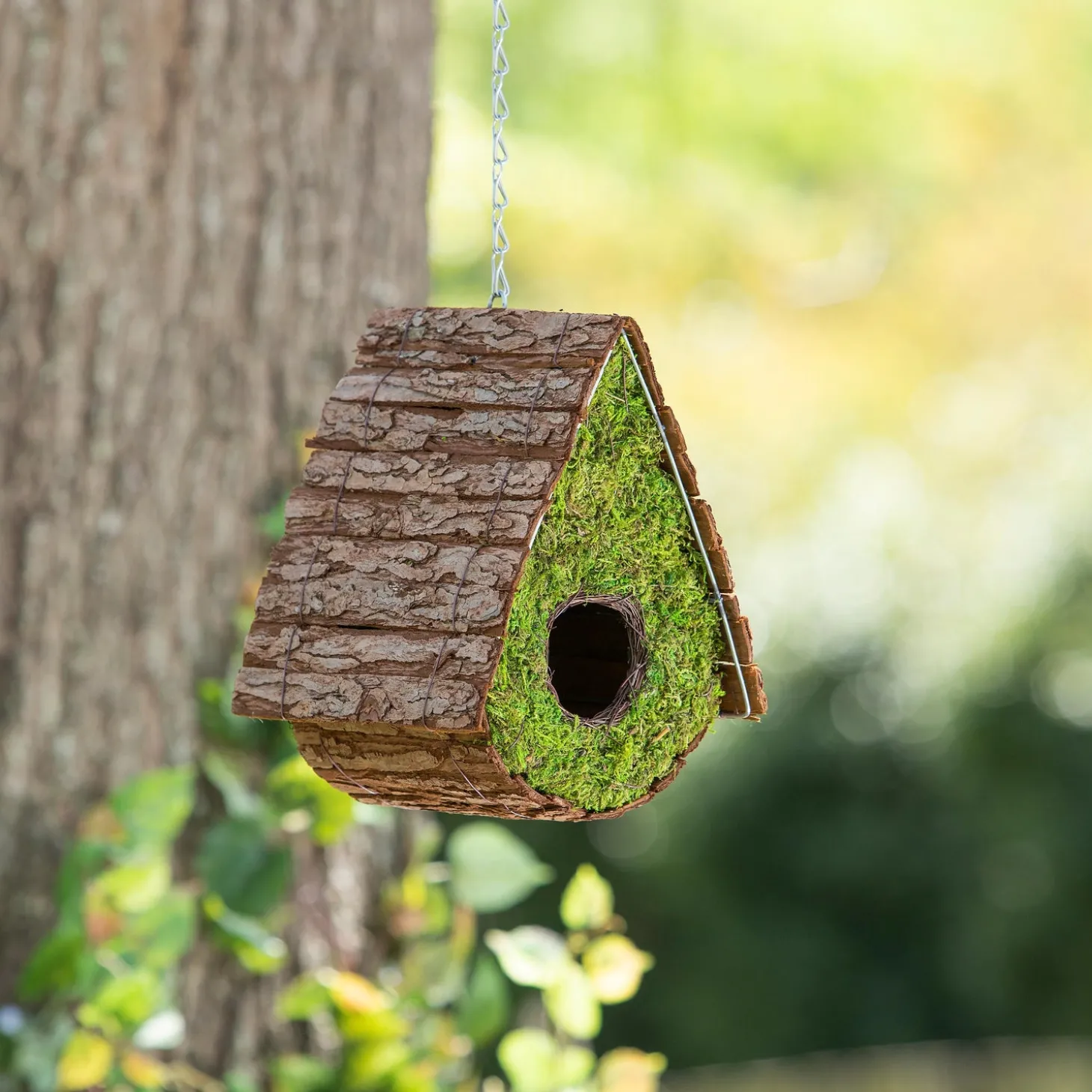 Birdhouses>Plow & Hearth Moss Birdhouse, A-Frame