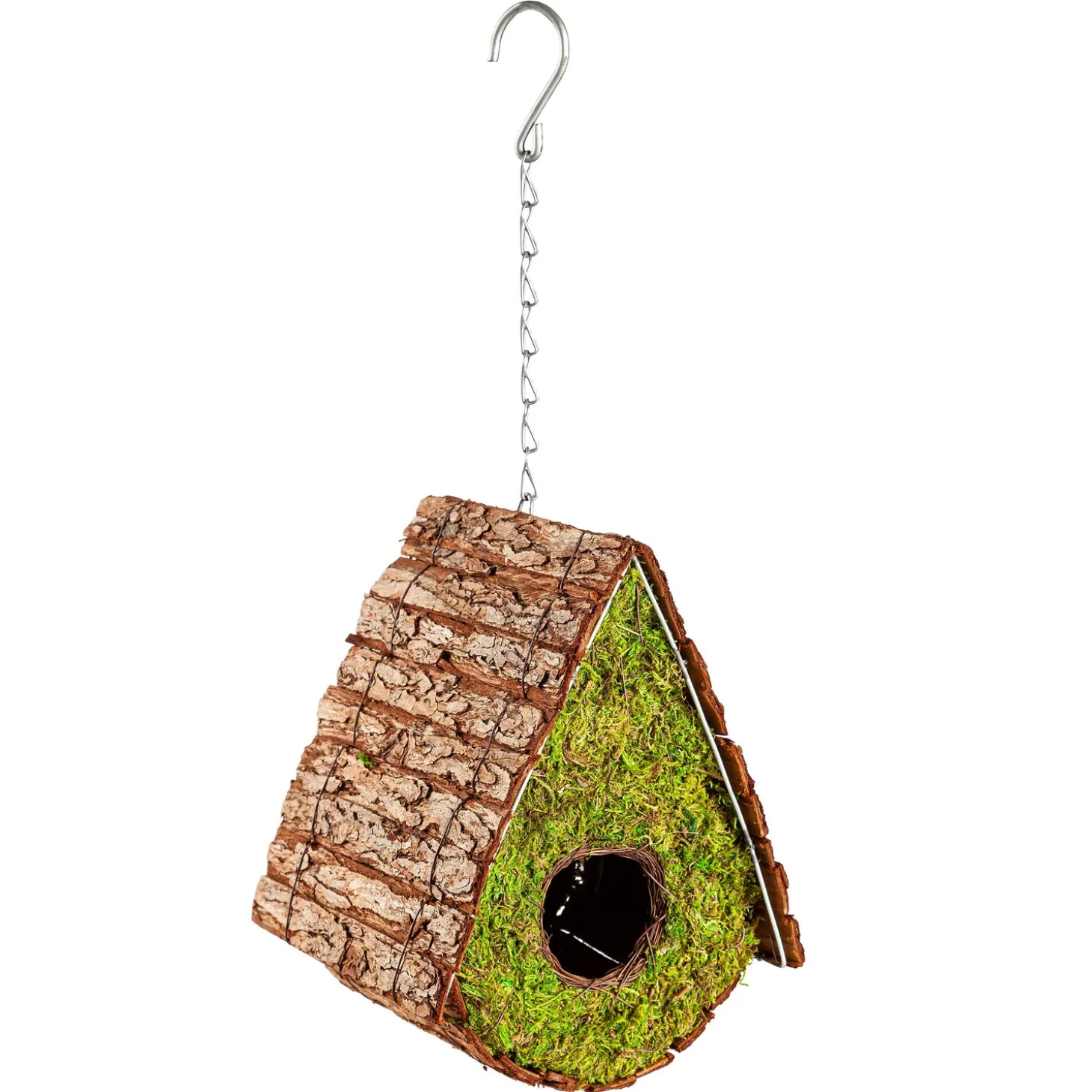 Birdhouses>Plow & Hearth Moss Birdhouse, A-Frame