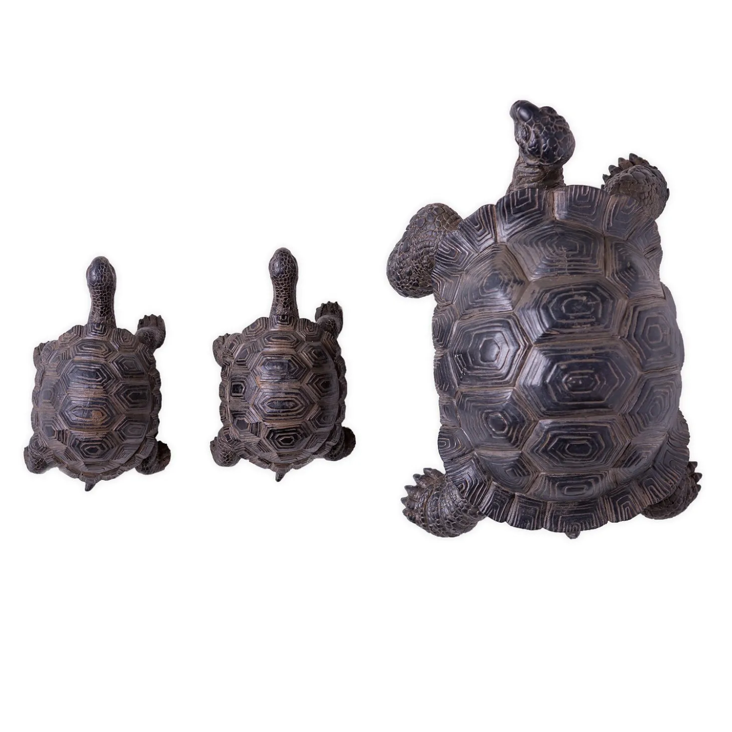 Garden Statues>Plow & Hearth Mother Tortoise with Two Babies Resin Garden Accents