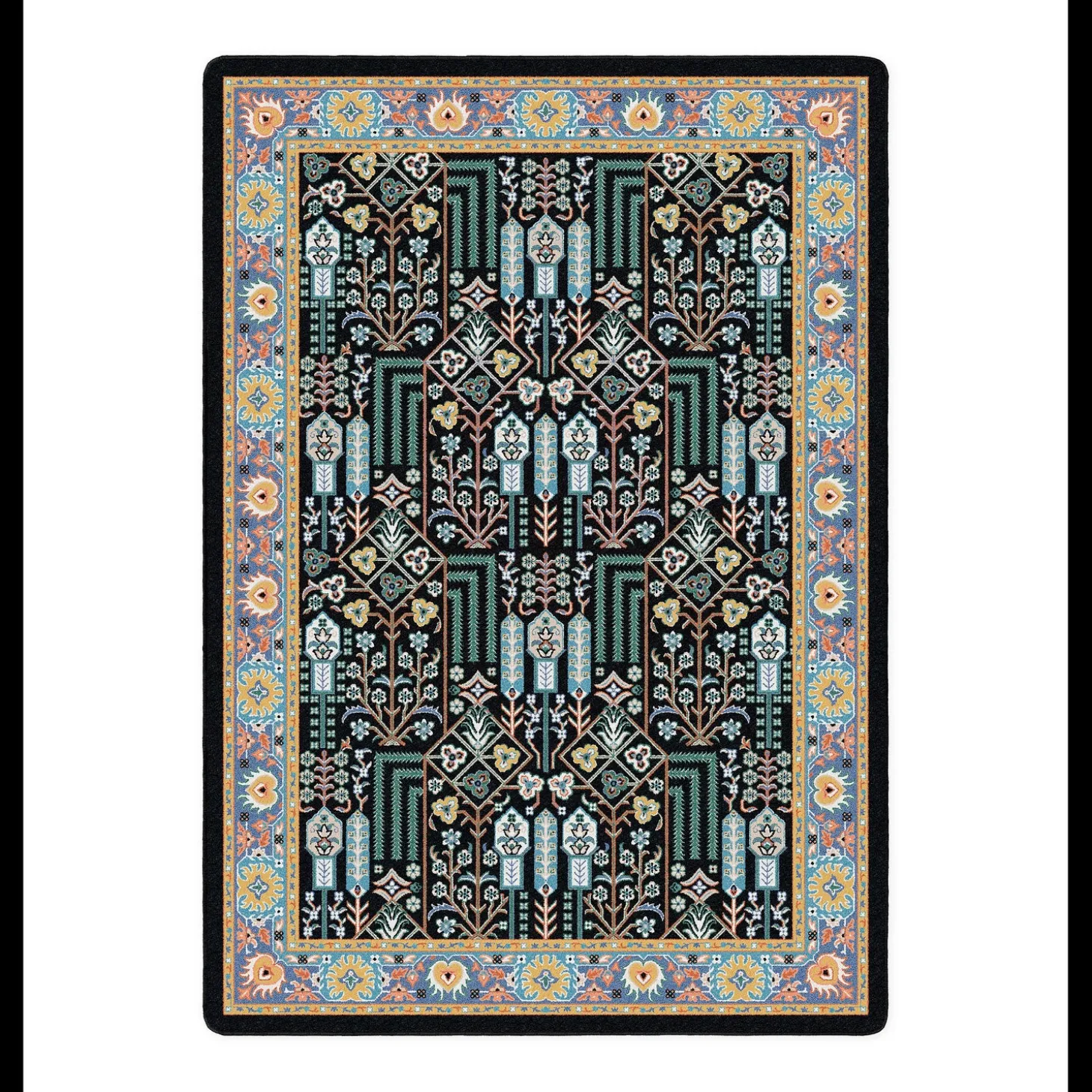 Area Rugs>Plow & Hearth Mount Joy Area Rug With EnduraStran Construction, 4' x 5'