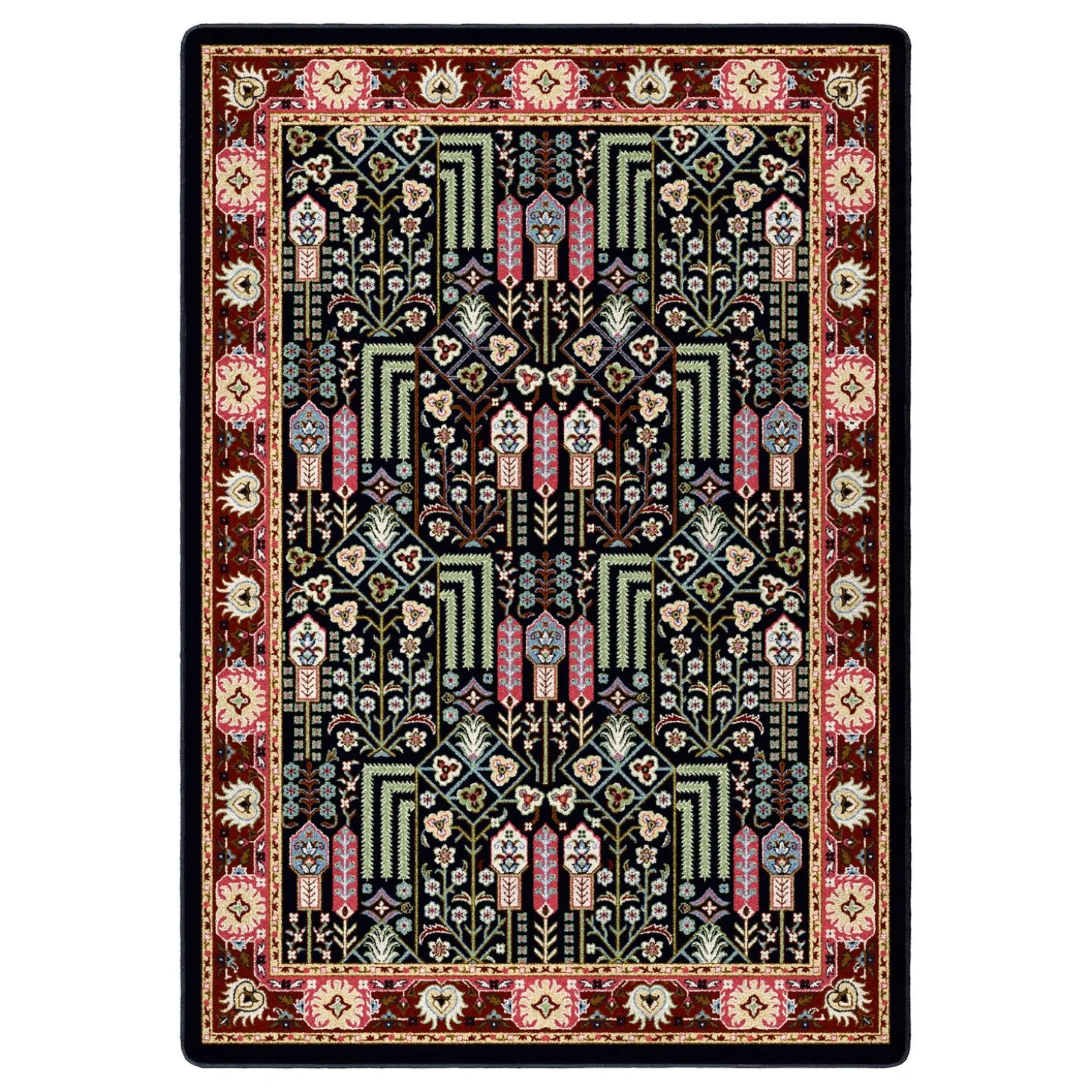 Area Rugs>Plow & Hearth Mount Joy Area Rug With EnduraStran Construction, 4' x 5'