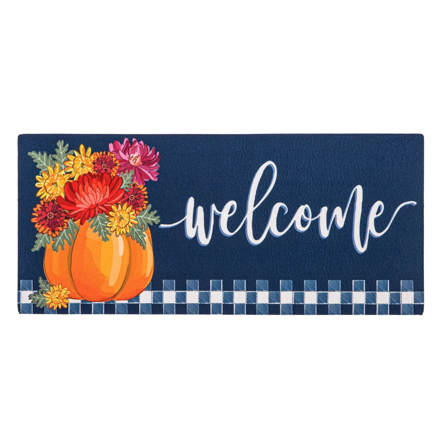 Interchangeable Mats>Plow & Hearth Mums and Pumpkin Sassafras Switch Mat