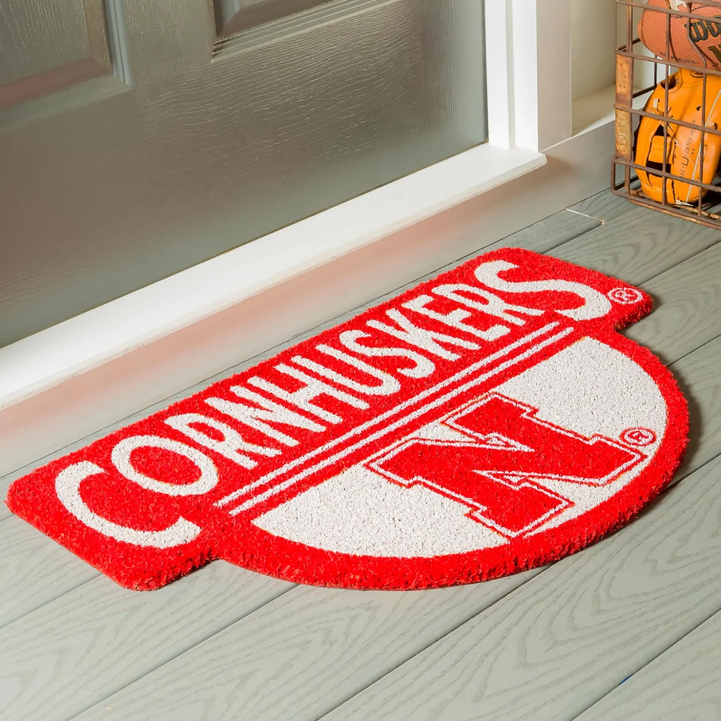 Coir Mats>Plow & Hearth NCAA Team Shaped Coir Door Mat