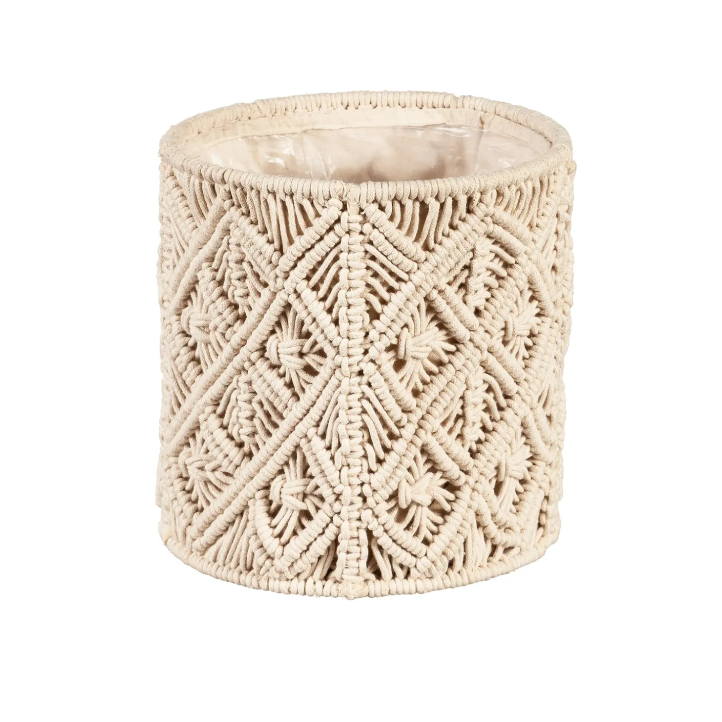 Planters & Plant Stands | Planters & Vases>Plow & Hearth Nesting Macrame Fabric Planters, Set of 2