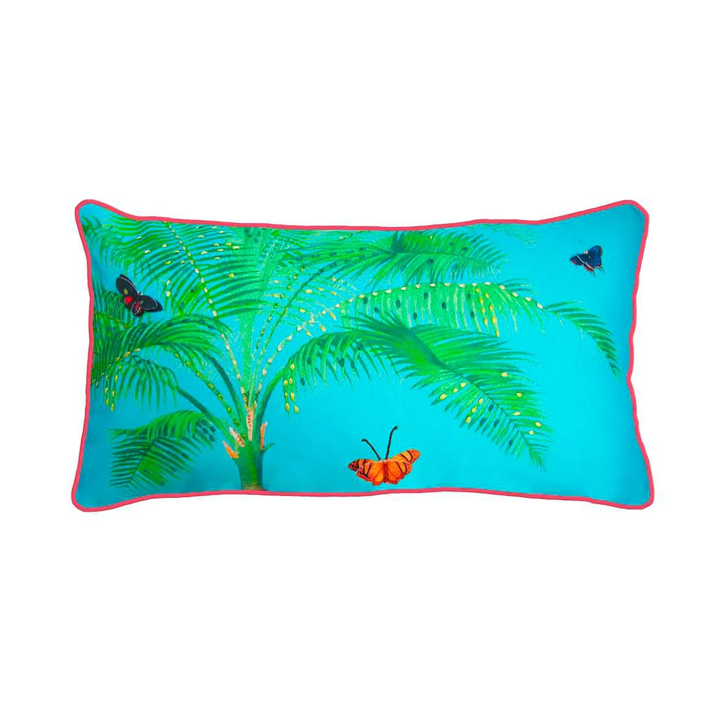 Decorative Pillows>Plow & Hearth New York Botanical Garden® Tropical Palm Pillow