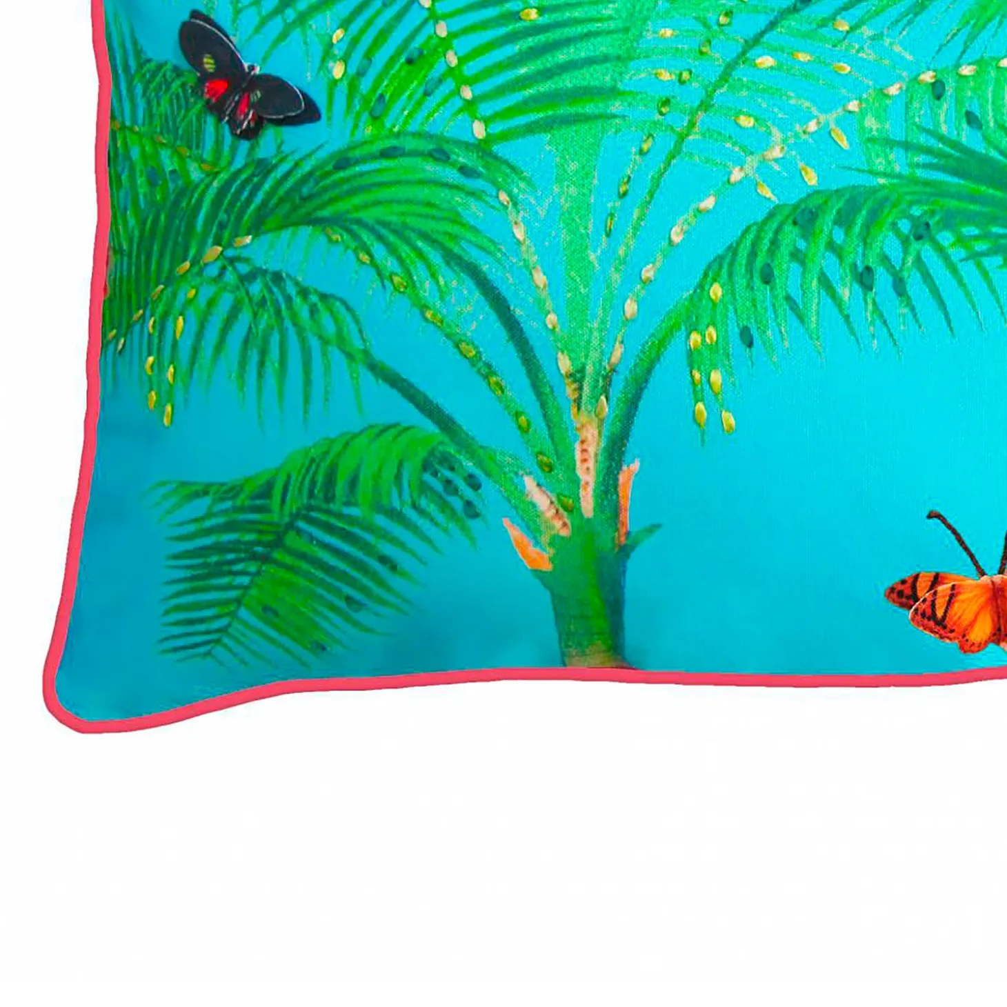 Decorative Pillows>Plow & Hearth New York Botanical Garden® Tropical Palm Pillow