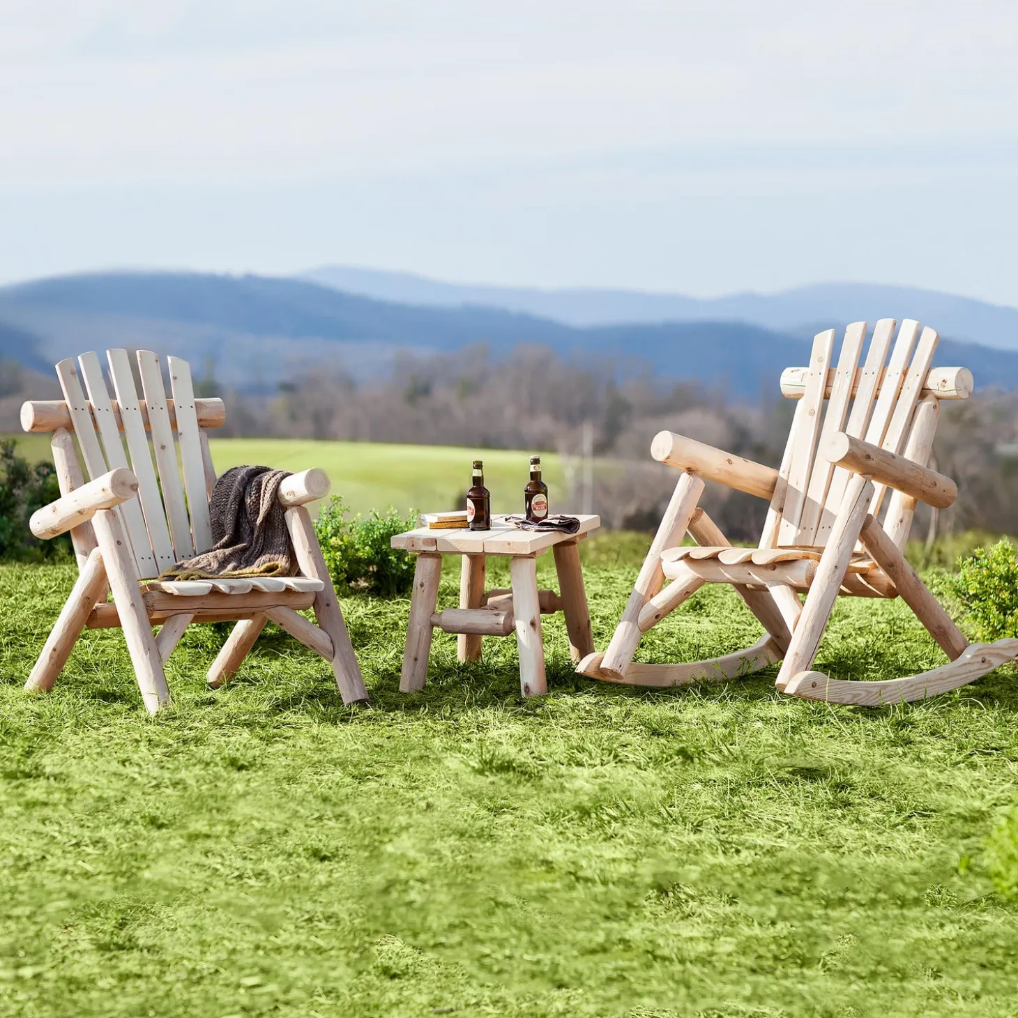 Outdoor Side Tables>Plow & Hearth Northern White Cedar Outdoor End Table