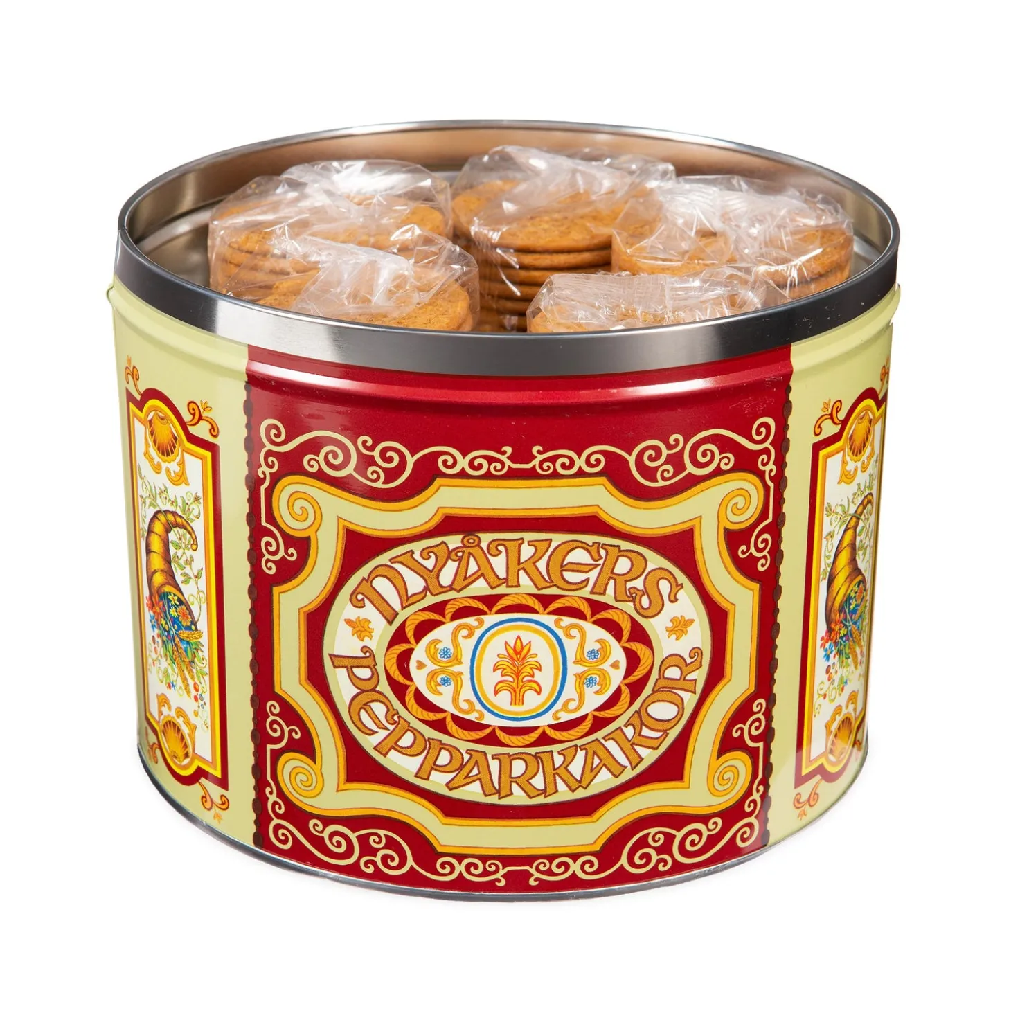 Gourmet Snacks & Nuts>Plow & Hearth Nyakers Swedish Gingersnap Cookies in Gift Tin