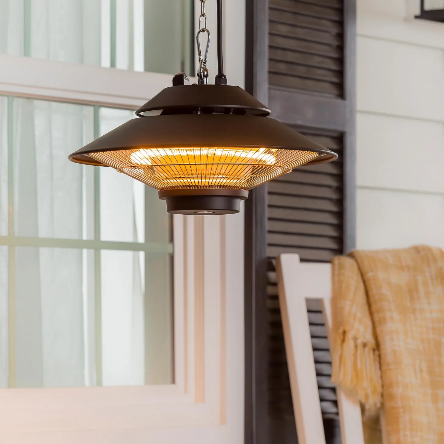 Outdoor Lamps>Plow & Hearth Outdoor Lamp & Lighting, LED Lantern, Hanging Halogen Lamp, 17"L