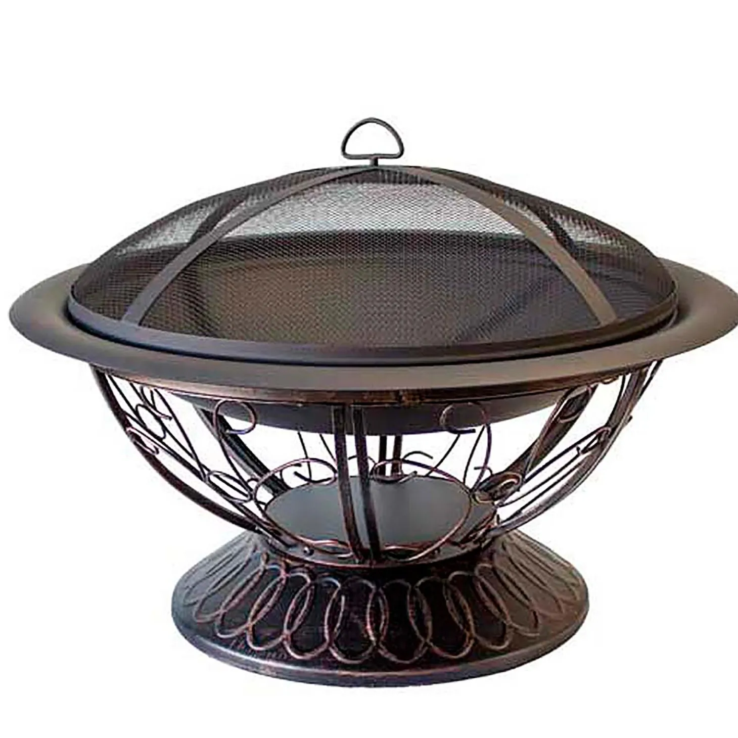 Fire Pits | Fire Pits>Plow & Hearth Outdoor Wood-Burning Fire Pit with Scroll Design