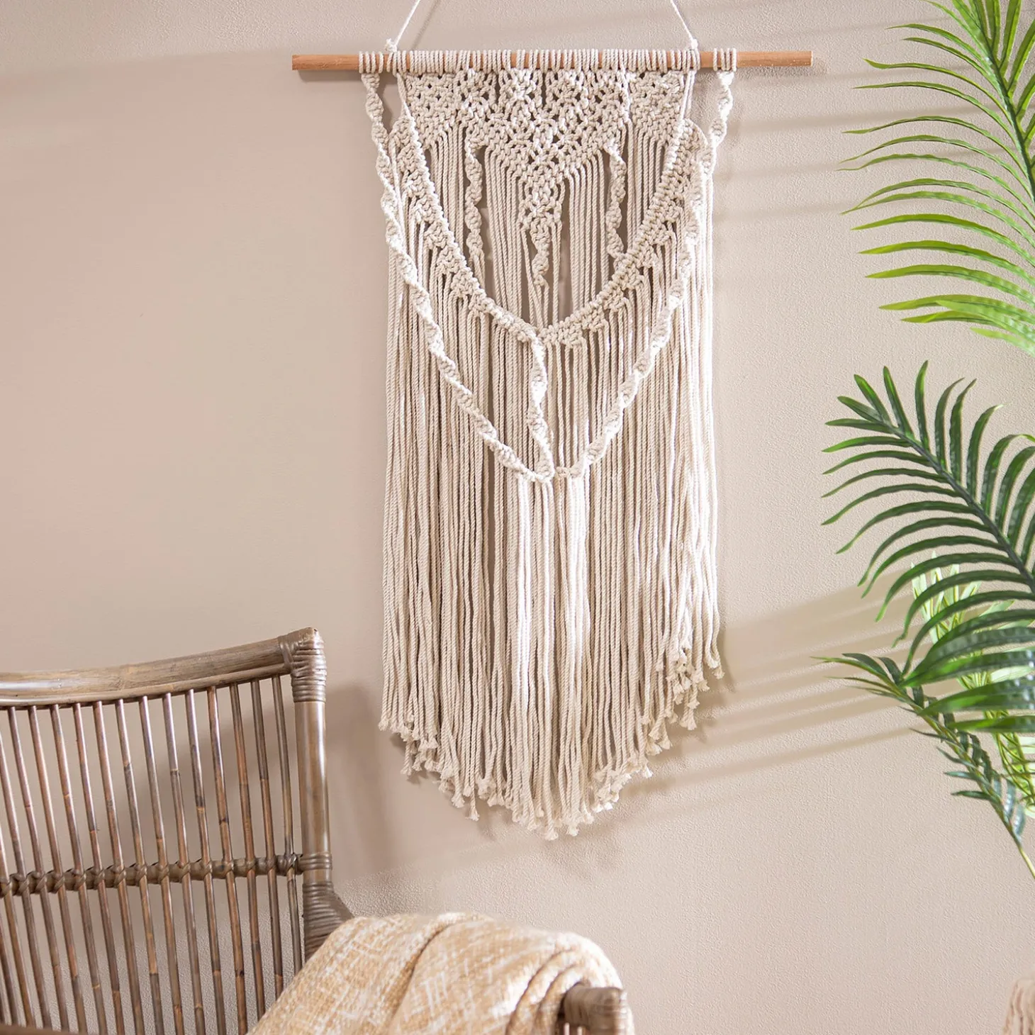 Wall Art>Plow & Hearth Oversized Braided Macrame Wall Décor