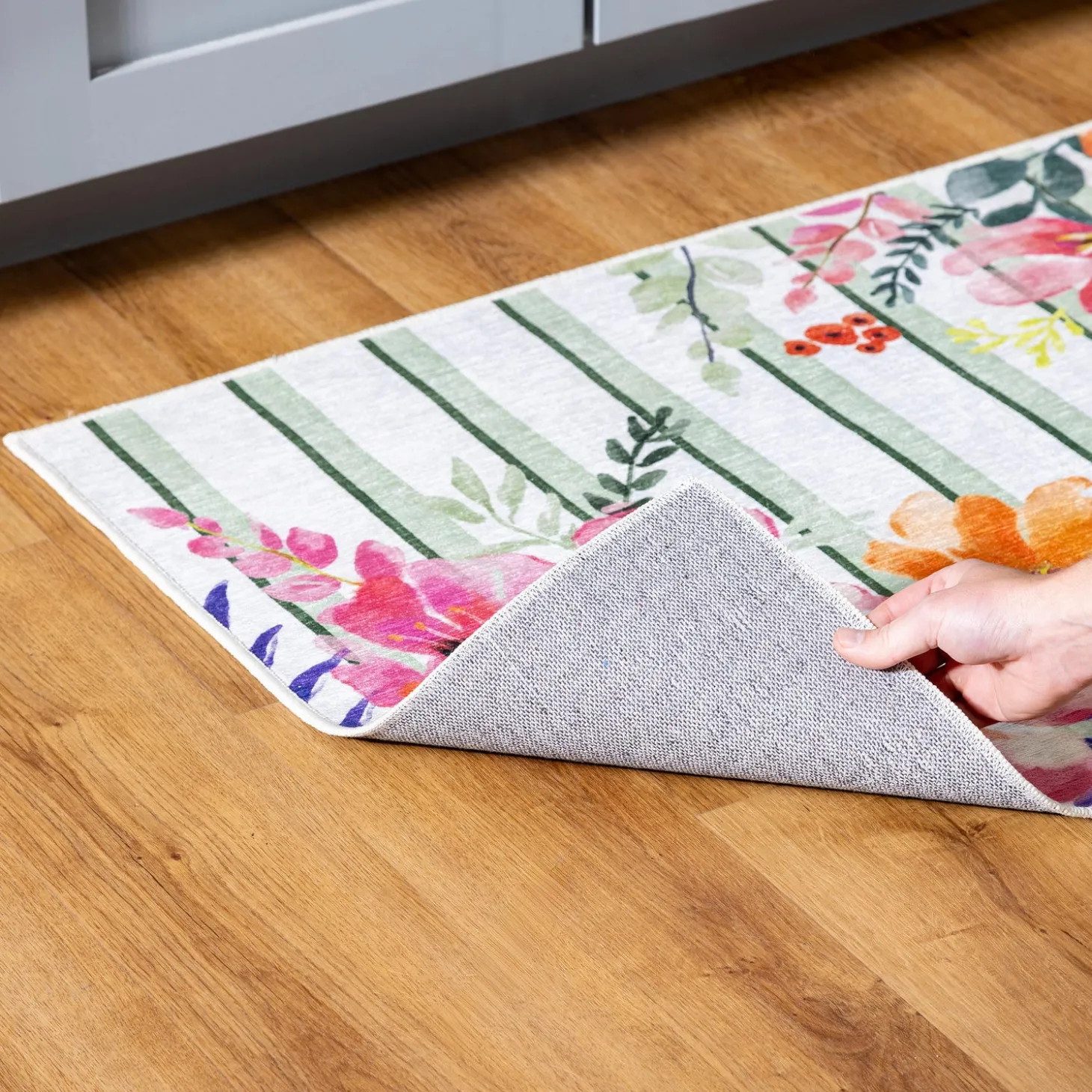 Washable Mats>Plow & Hearth Pastels of Nature Washable Accent Rug, 2' x 3'