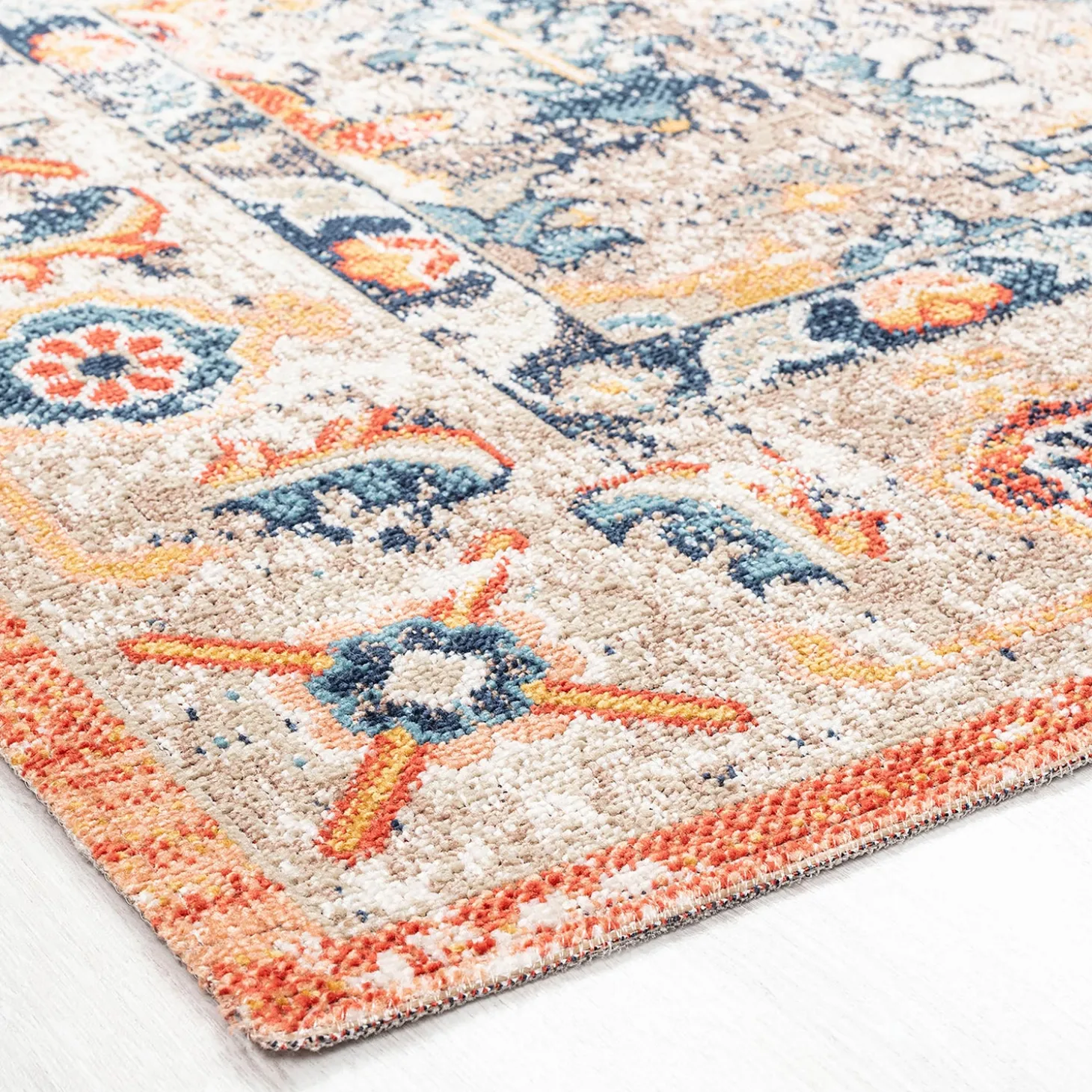 Area Rugs>Plow & Hearth Penelope Traditional Rug, 2' x 8' Runner Coral