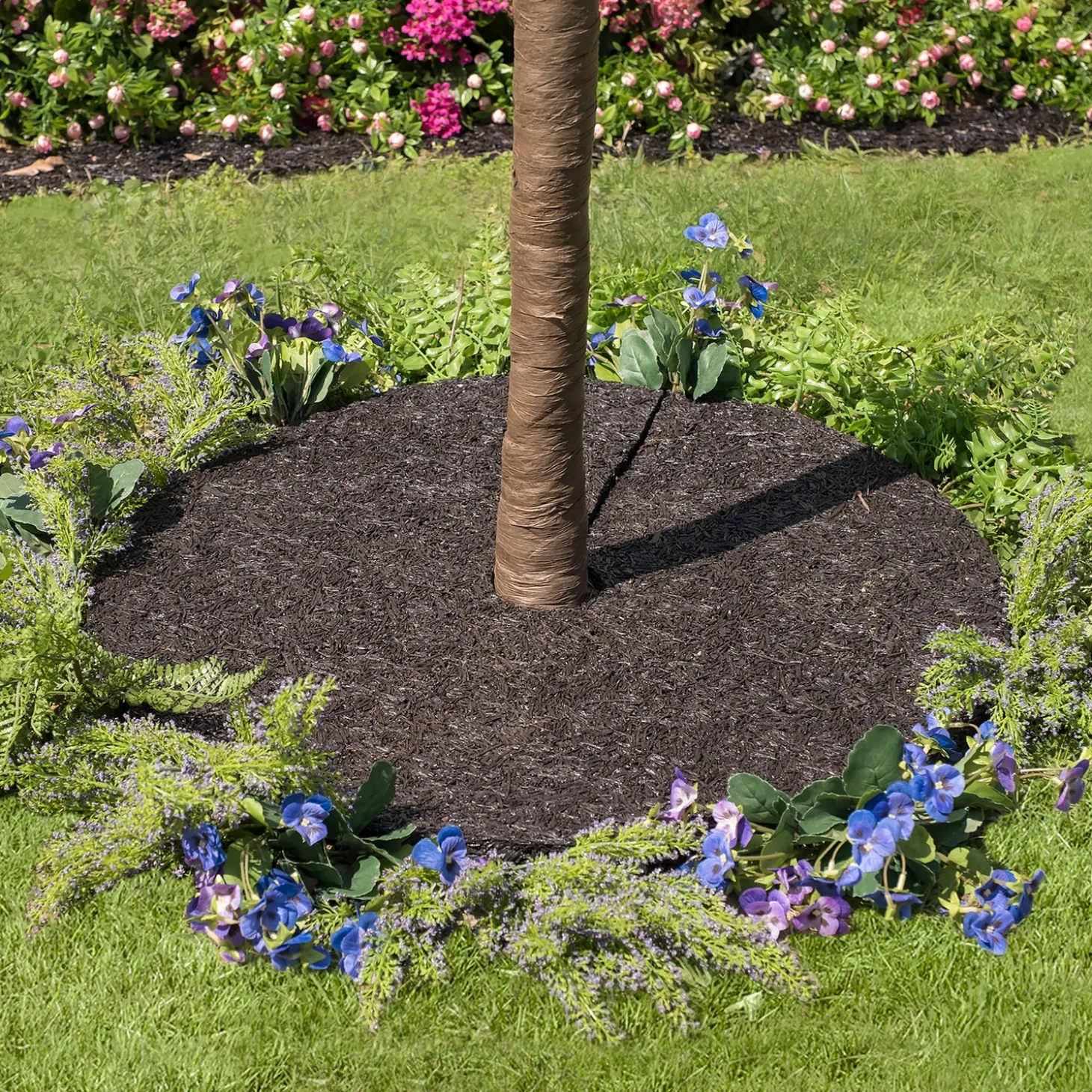 Garden Fencing & Edging | Garden Tools & Supplies>Plow & Hearth Permanent Mulch Recycled Rubber Tree Ring, 36" dia.