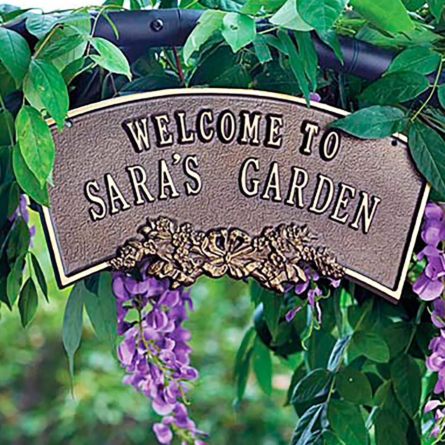 Arbors & Trellises | Address Signs & Wall Plaques>Plow & Hearth Personalized Arbor Plaque Bronze