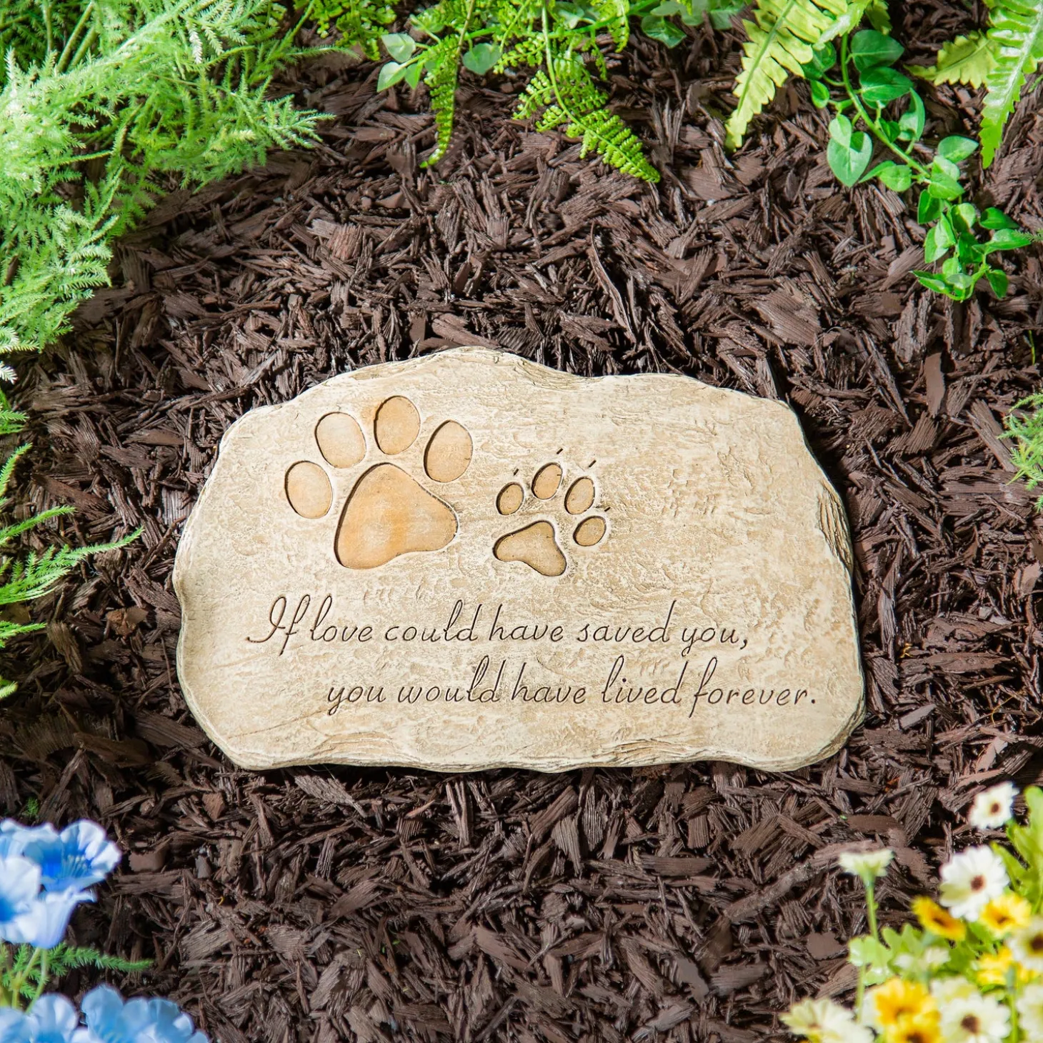 Memorial & Garden Plaques | Pet Products>Plow & Hearth Pet Devotion Garden Stone