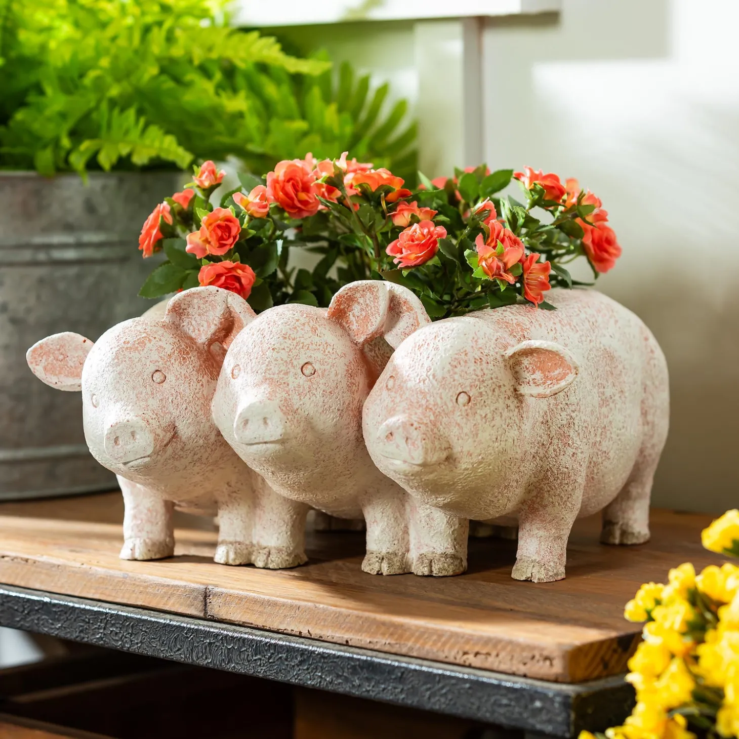 Planters & Plant Stands>Plow & Hearth PIG PLANTER