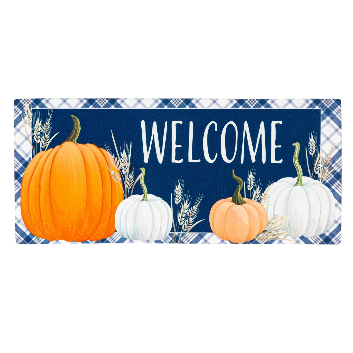 Interchangeable Mats>Plow & Hearth Plaid Pumpkins Sassafras Switch Mat