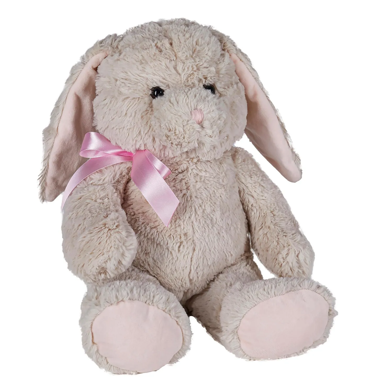 Decorative Accents>Plow & Hearth Plush Bunny with Pink Bow