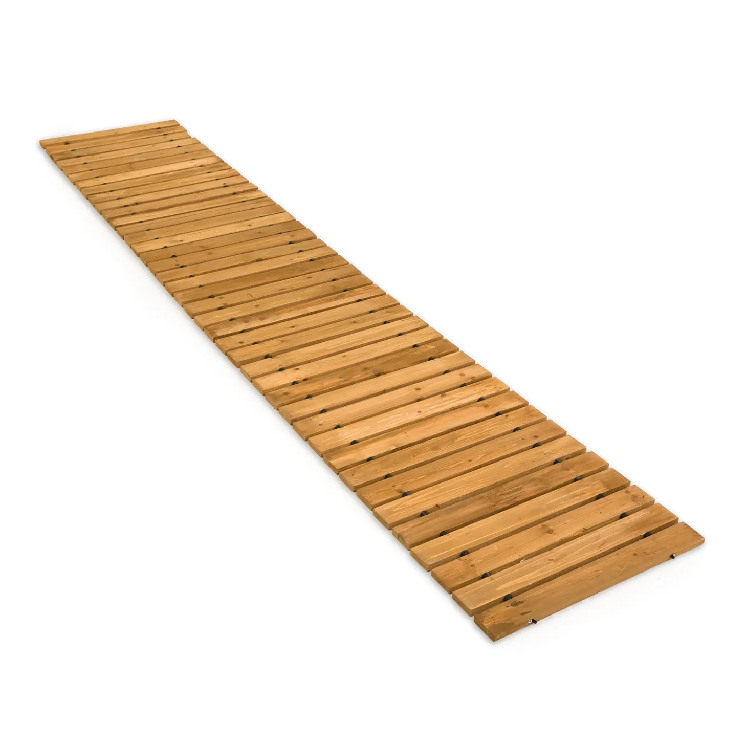 Garden Fencing & Edging | Pathways & Stepping Stones>Plow & Hearth 8' Portable Roll-Out Straight Hardwood Pathway