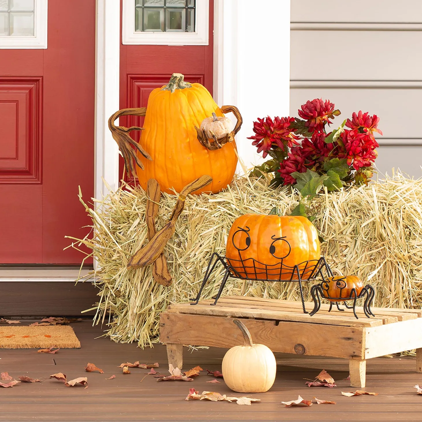 Decorative Accents>Plow & Hearth Posable Pumpkin Vine Arms and Legs Set