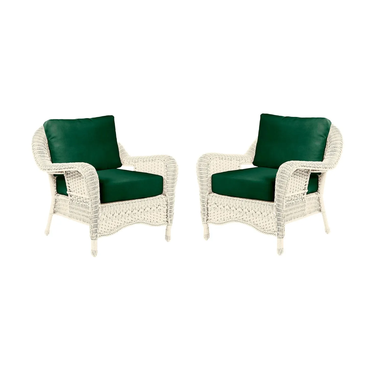 Outdoor Seating Sets>Plow & Hearth Prospect Hill Outdoor Deep Seating Chairs with Cushions, Set of 2