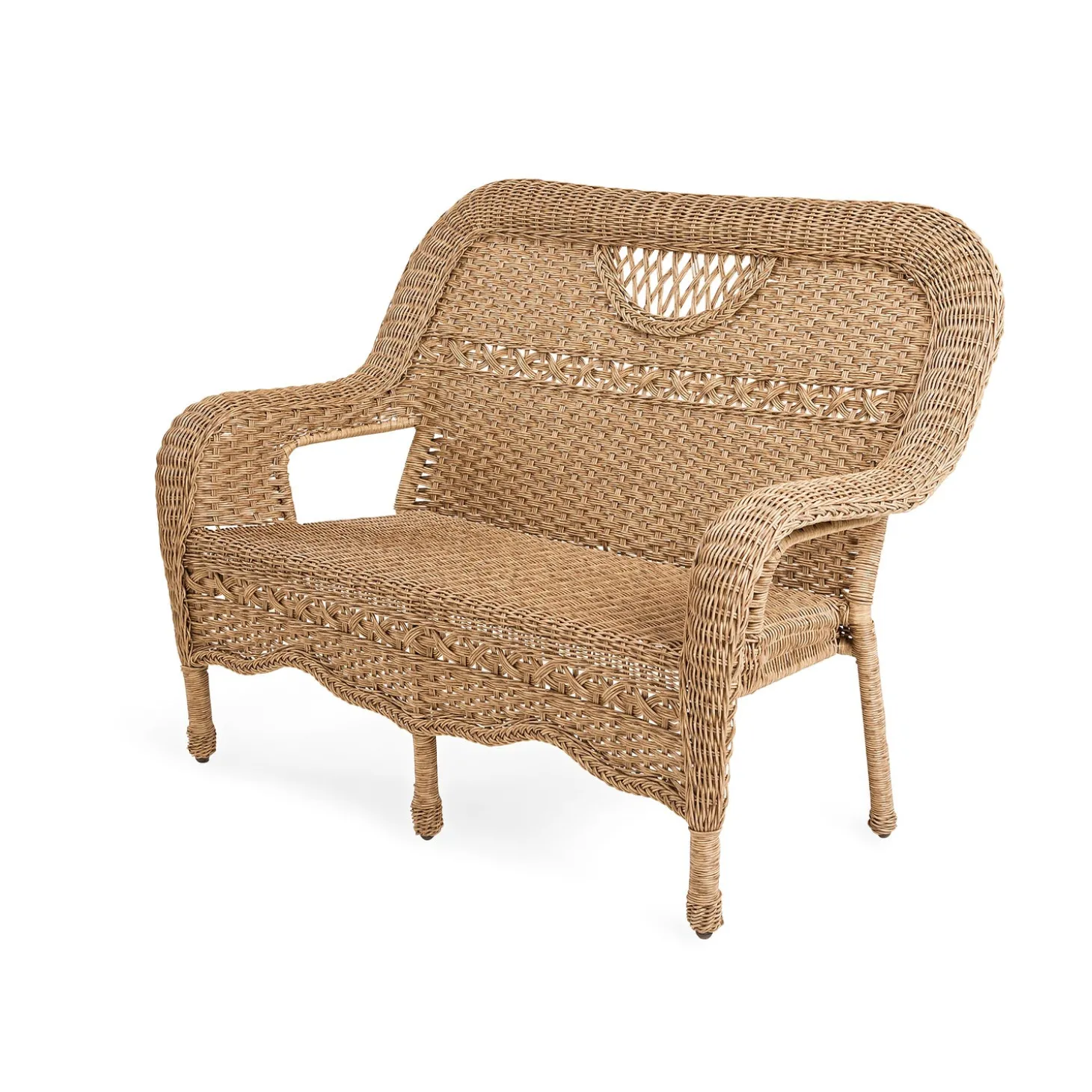 Chairs & Rockers | Rockers & Gliders>Plow & Hearth Prospect Hill Wicker Settee Driftwood