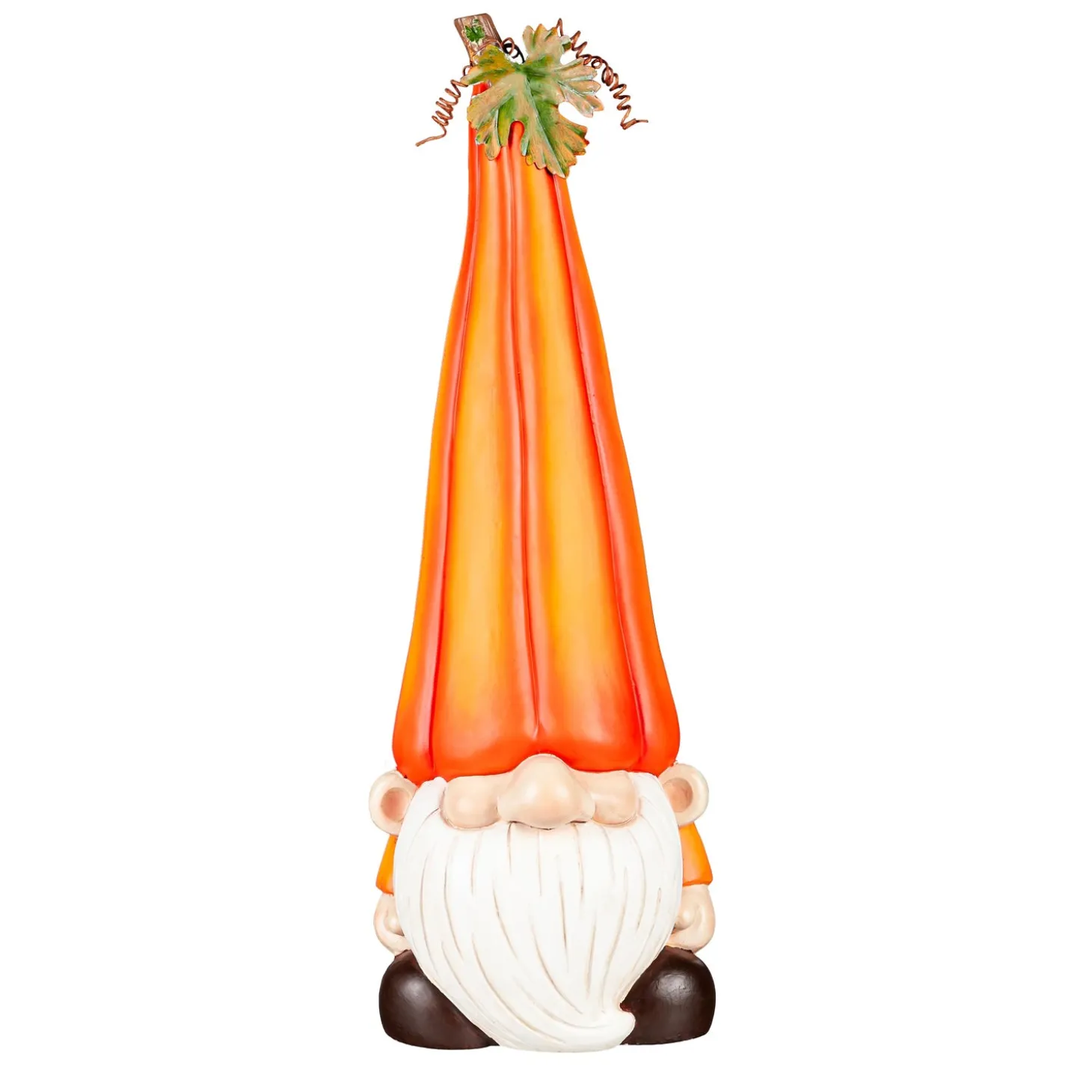 Garden Statues>Plow & Hearth Pumpkin Gnome Garden Statue