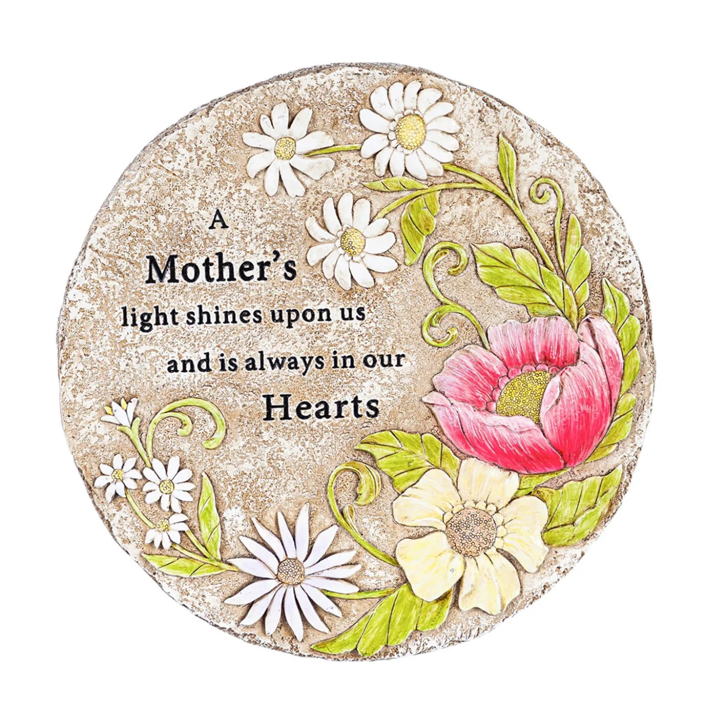 Memorial & Garden Plaques | Decorative Accents>Plow & Hearth 10" D Memorial Stepping Stone, A Mother's Light