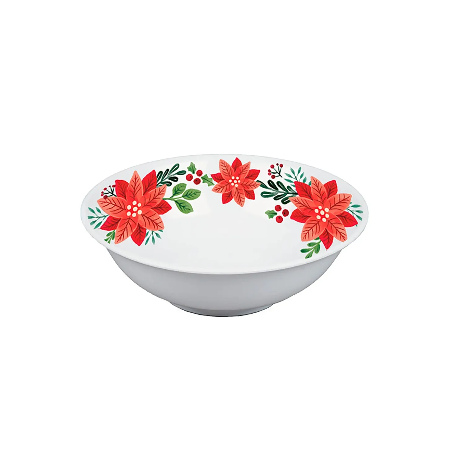 Plates & Platters>Plow & Hearth 7.5" Melamine Bowl, Holiday Greenhouse