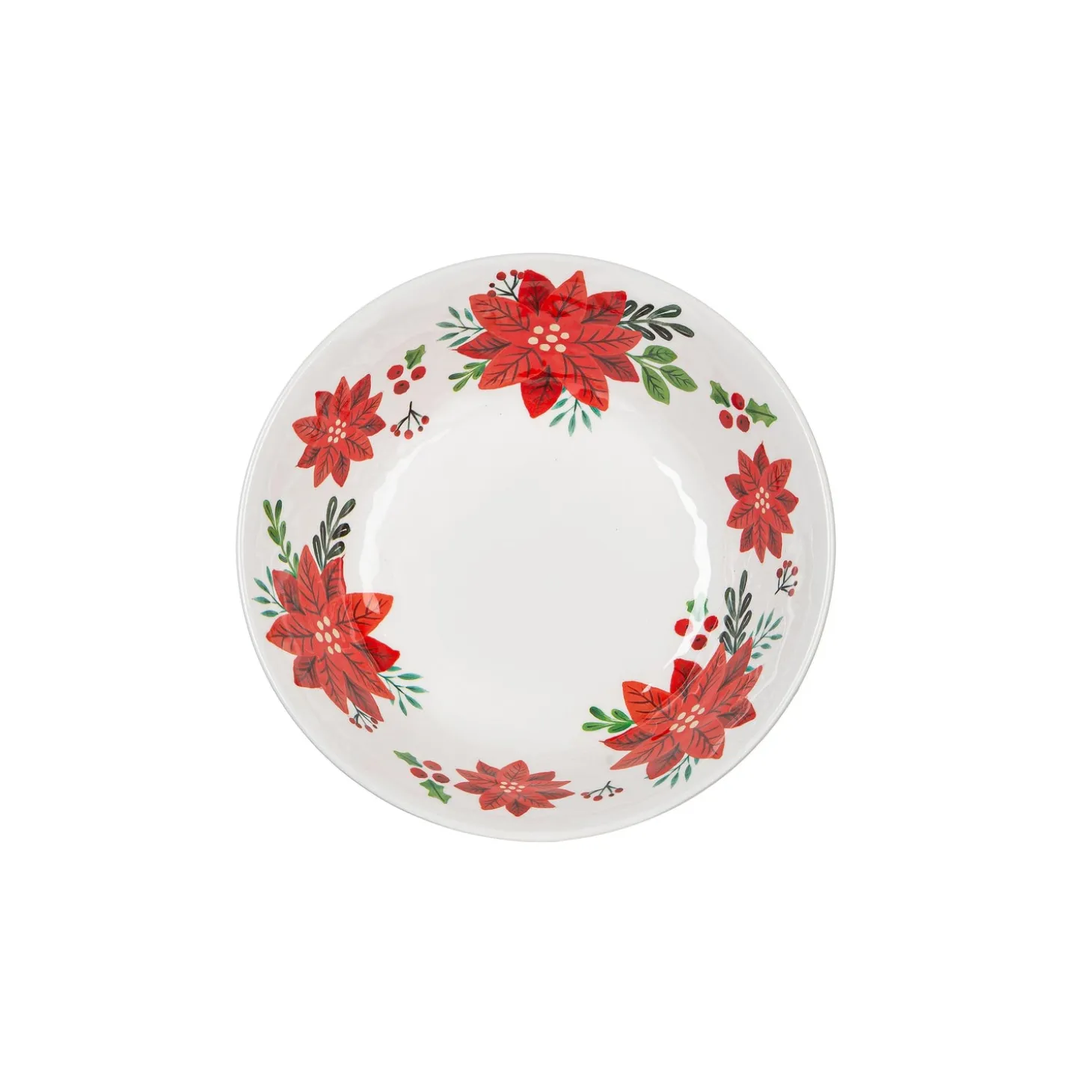 Plates & Platters>Plow & Hearth 7.5" Melamine Bowl, Holiday Greenhouse