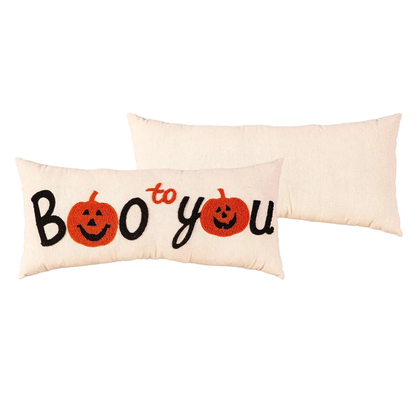 Decorative Pillows>Plow & Hearth 25" x 8" Boo to You Lumbar Pillow