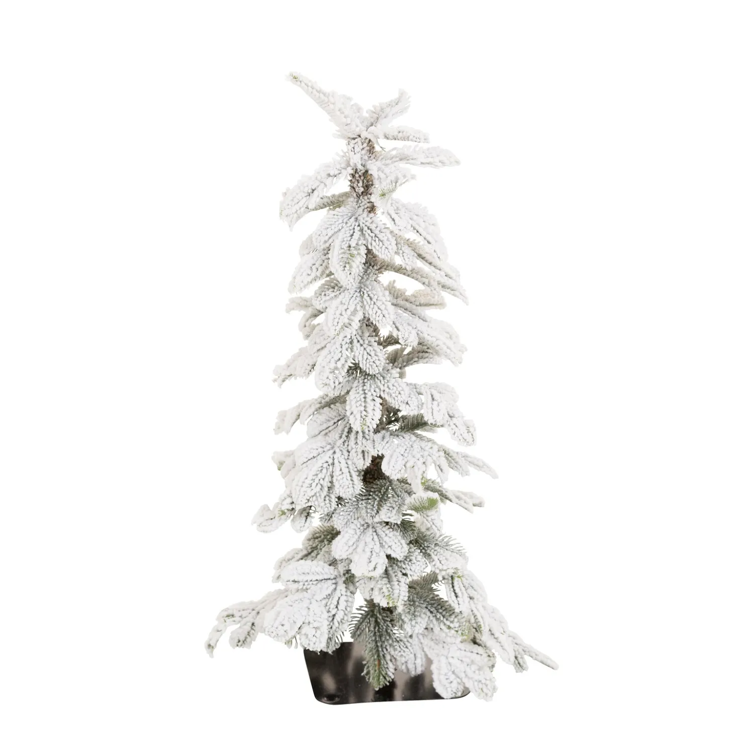 Lighted Trees & Garlands>Plow & Hearth 18"H Monte Rosa Flocked Alpine Fir Tabletop Tree