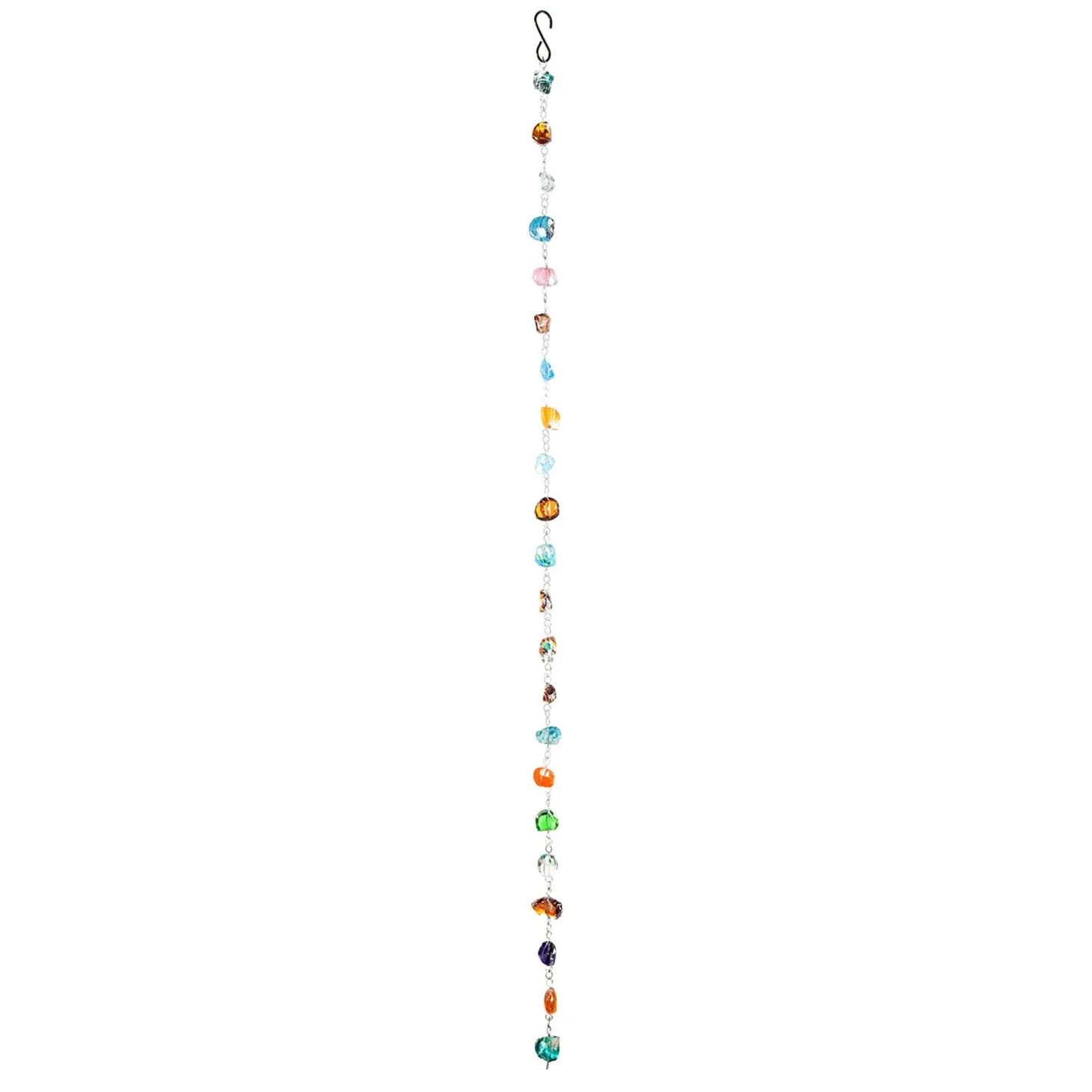 Wind Chimes & Mobiles>Plow & Hearth 71"H Multicolor Glass Rain Chain