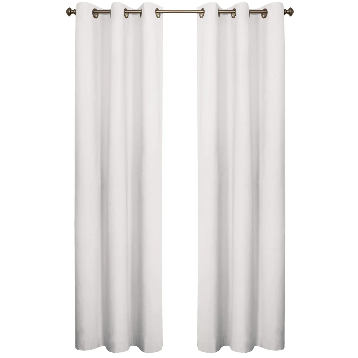 Curtain Panels>Plow & Hearth 84"L Double-Width Thermalogic Energy Efficient Insulated Solid Grommet-Top Curtain Pair
