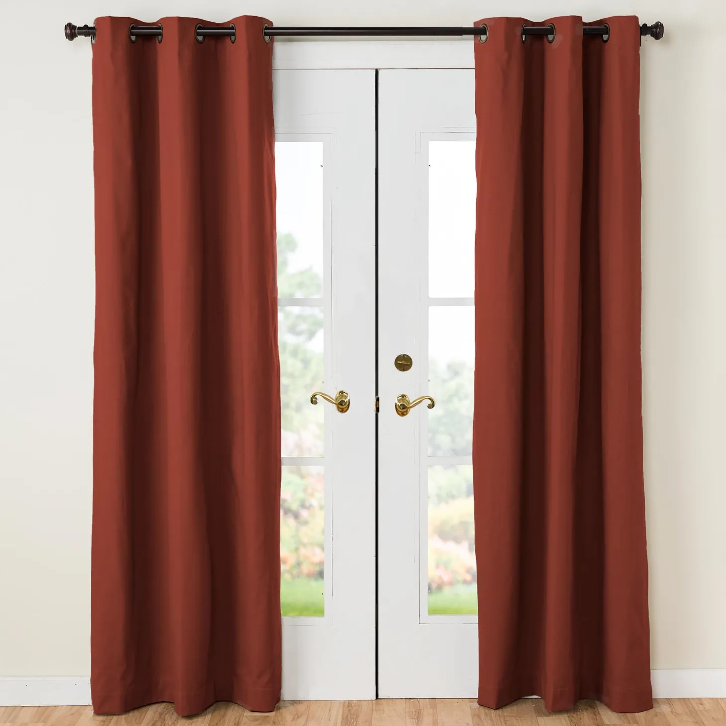 Curtain Panels>Plow & Hearth 95"L Thermalogic Energy Efficient Insulated Solid Grommet-Top Curtain Pair