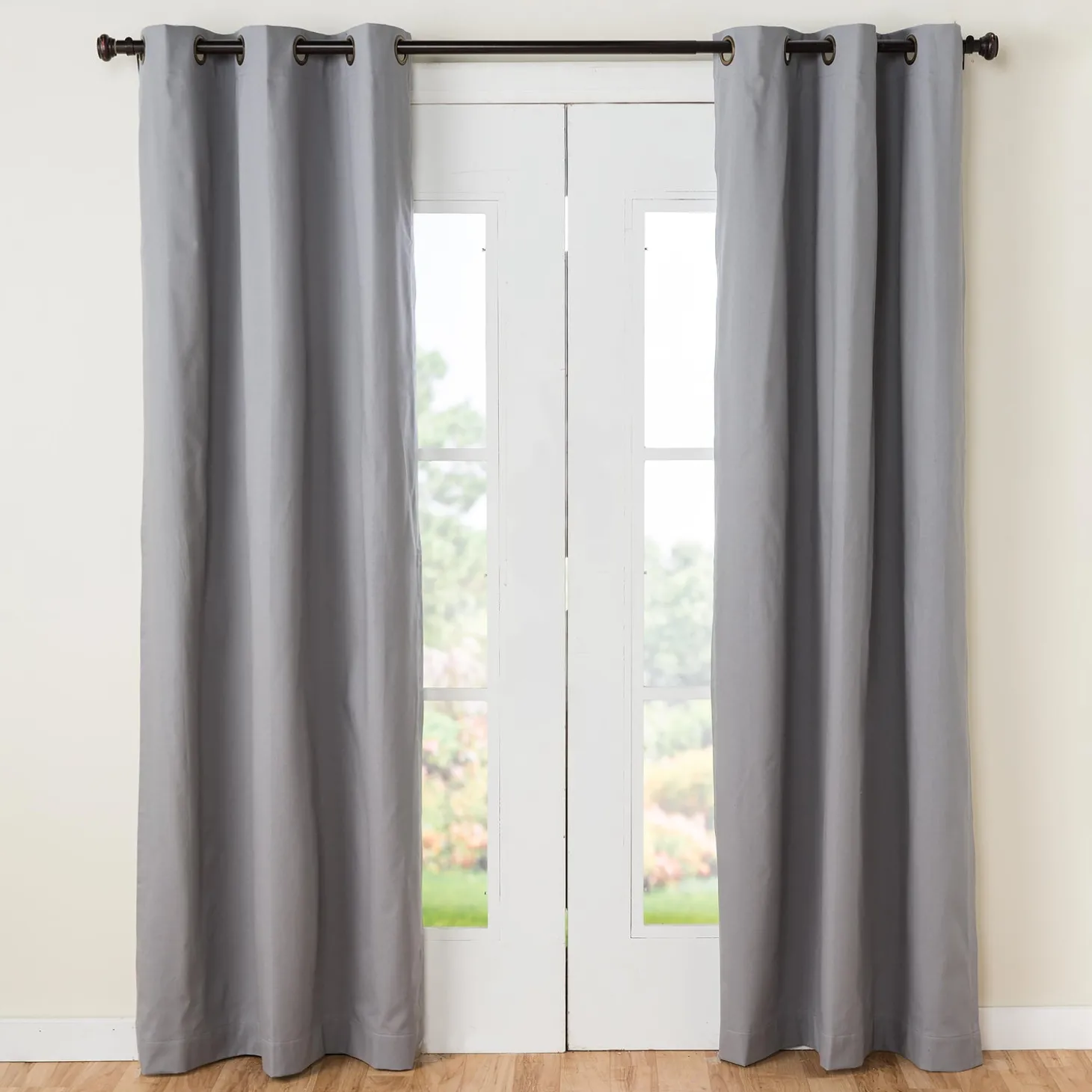 Curtain Panels>Plow & Hearth 95"L Thermalogic Energy Efficient Insulated Solid Grommet-Top Curtain Pair