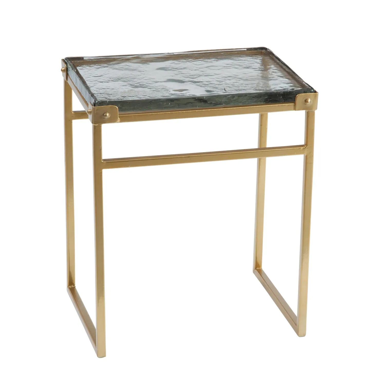 Accent Tables>Plow & Hearth Rachel Cast Glass Accent Table