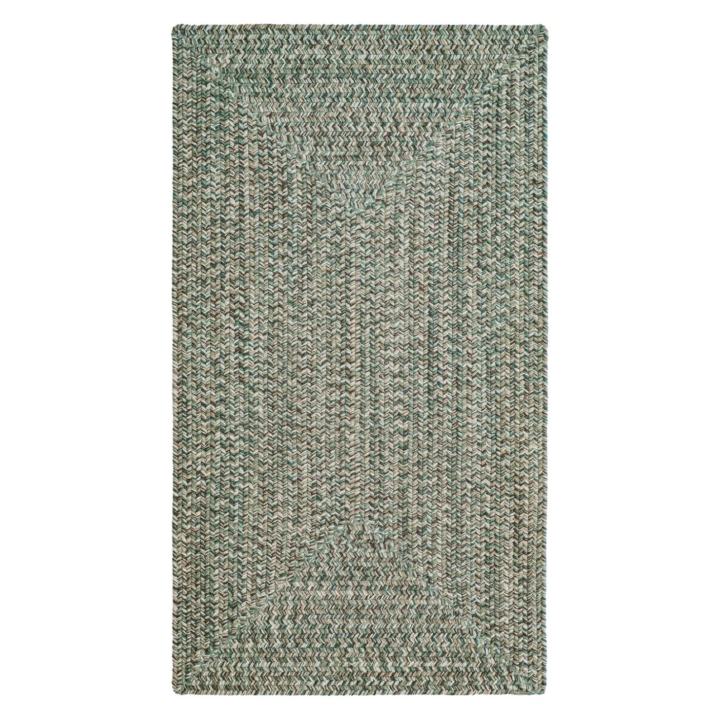 Area Rugs>Plow & Hearth Rectangle Pine Creek Braided Rug, 5'6" Square