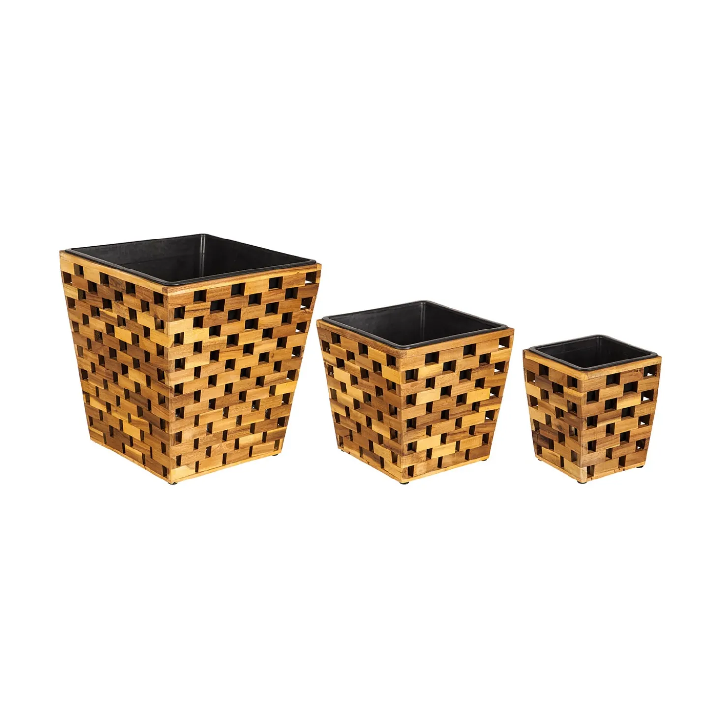 Planters & Plant Stands | Planters & Vases>Plow & Hearth Recycled Wood Planters, Set of 3