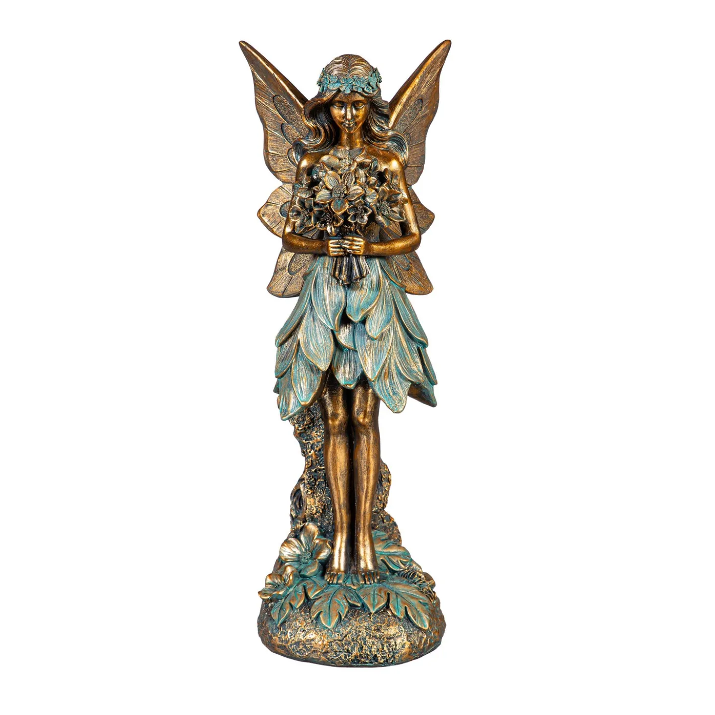 Garden Statues>Plow & Hearth Resin Brilliant Fairy Statue, 14"H