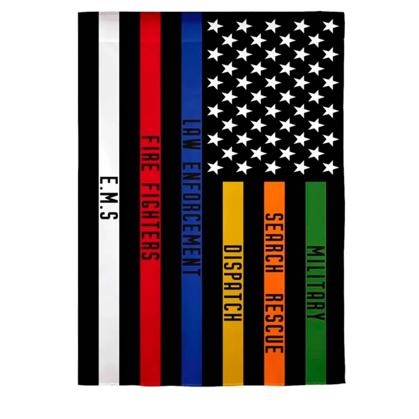 Garden Flags>Plow & Hearth Responders Thin Line Garden Suede Flag