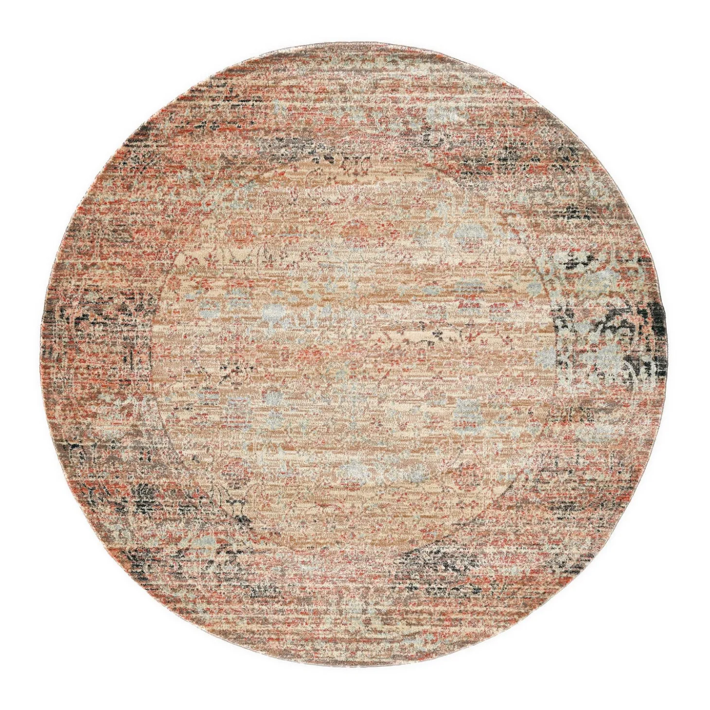 Area Rugs>Plow & Hearth Rock Creek Polypropylene Area Rug, 5'3" Round