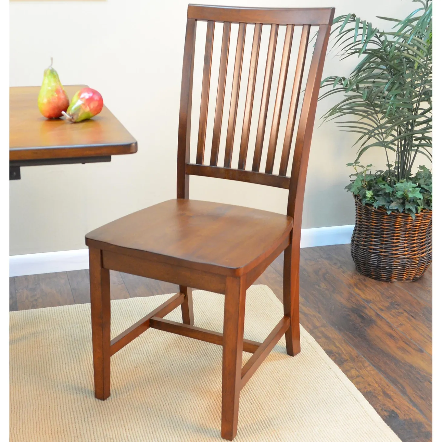 Chairs & Rockers | Rockers & Gliders>Plow & Hearth Schoolhouse Antiqued Hardwood Slat Back Chair