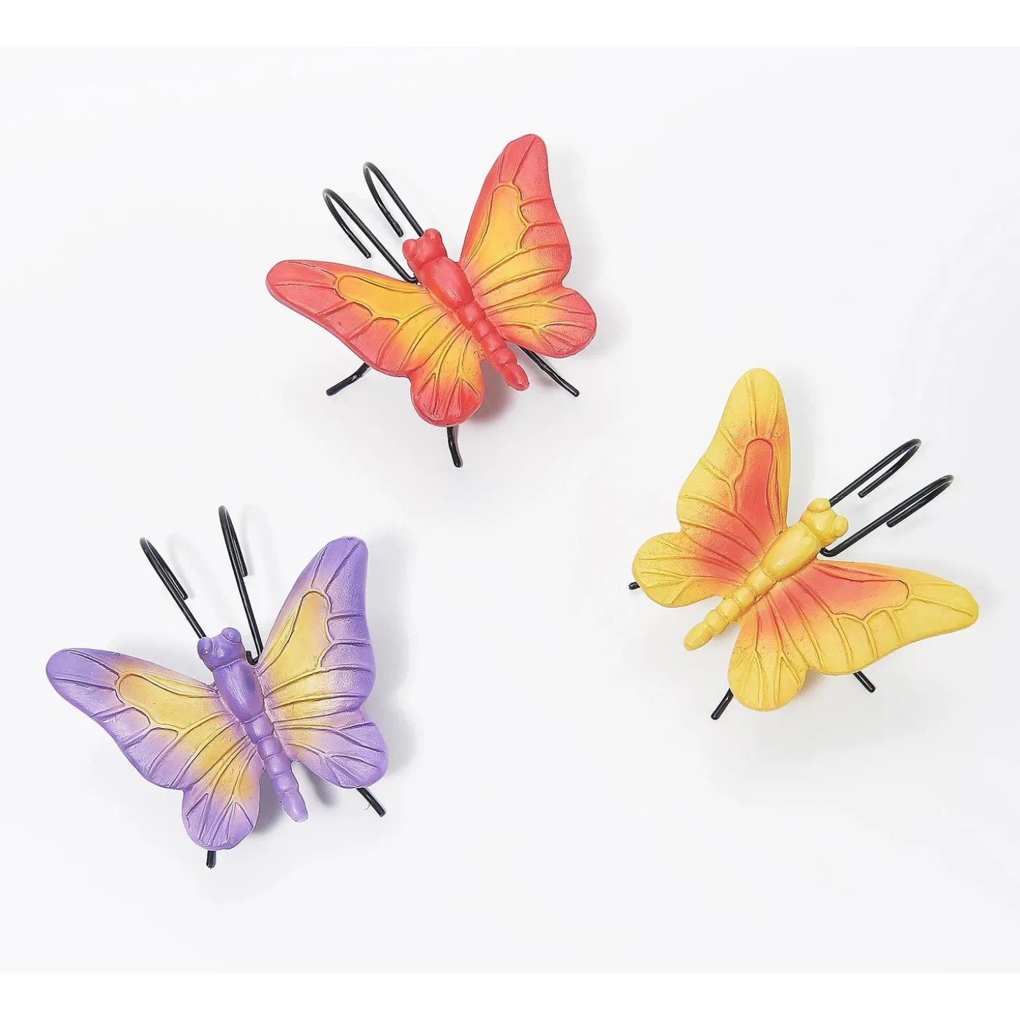 Planters & Plant Stands>Plow & Hearth Set of 3 Pot Hanger, Butterflies