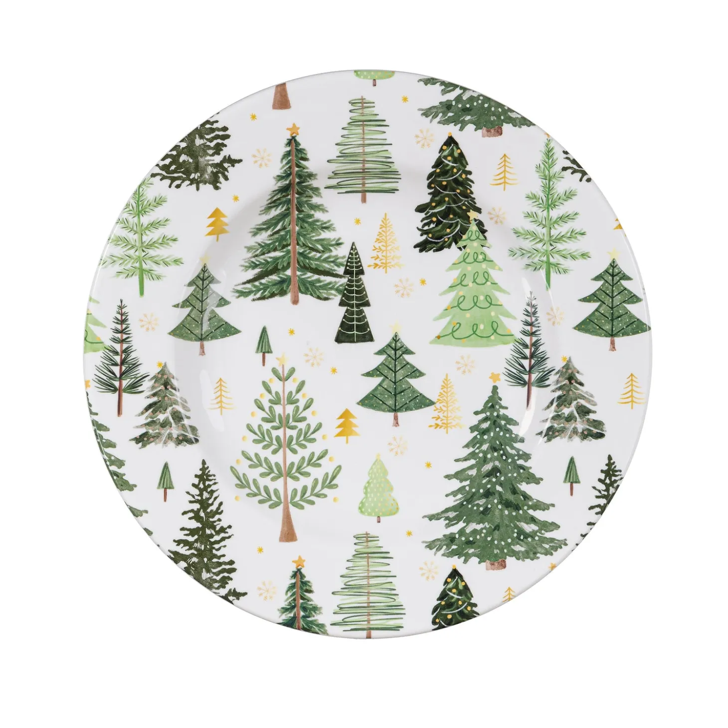 Plates & Platters>Plow & Hearth Shades of Green Plate Melamine Salad Plate, 8.5"